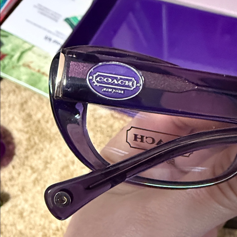 Coach Purple Oval Women's Optical Glasses - Picture 5 of 5